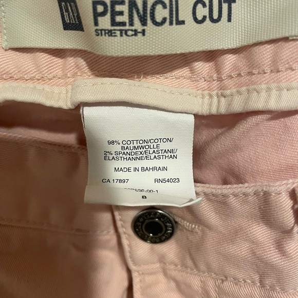 Gap 1969 Pencil Cut Stretch Womens Comfort 5 Pocket Design Jeans Pale Pink Sz 8 - Picture 2 of 3